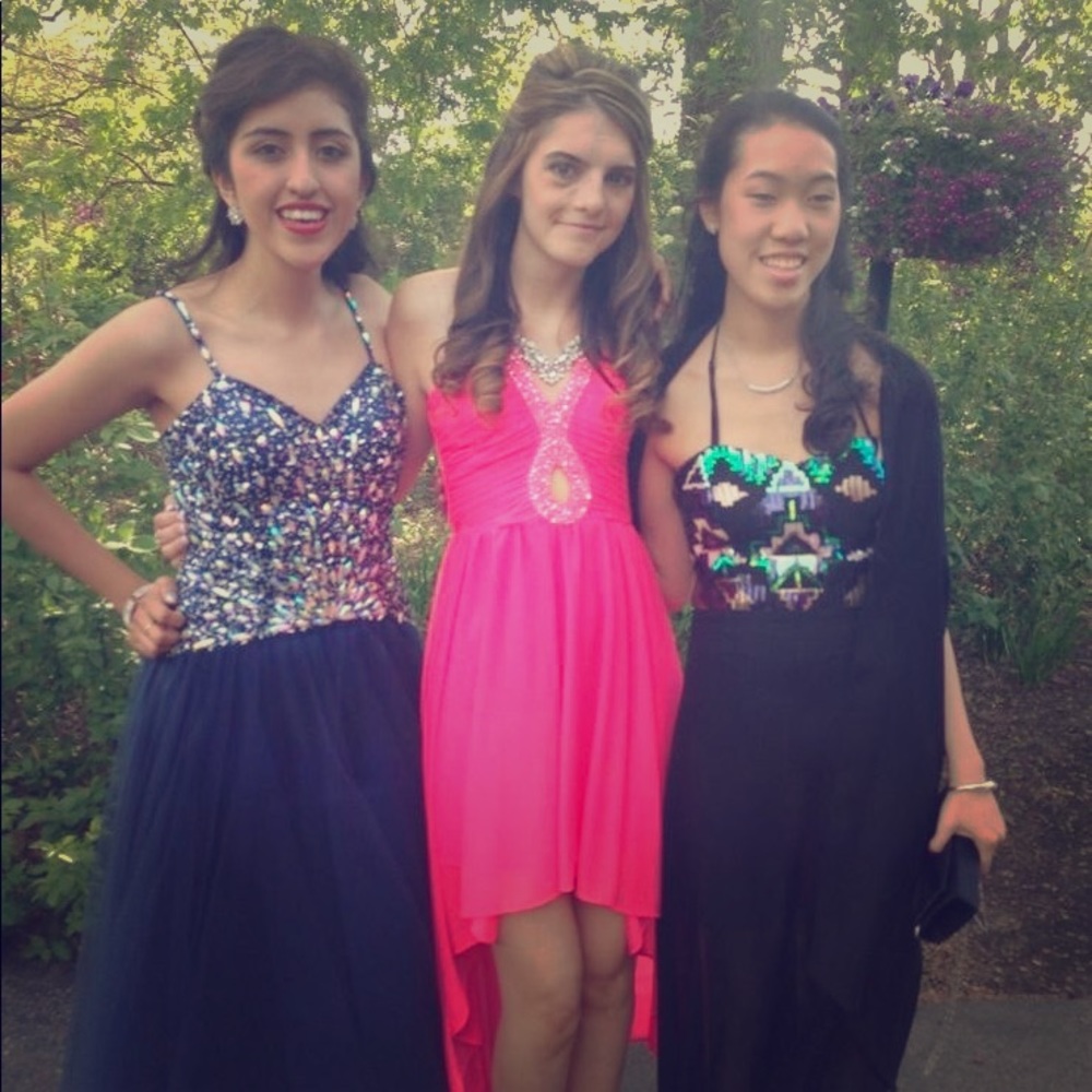Pink High Low Prom Dress